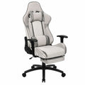 Sedia da gaming ergonomica regolabile in tessuto grigio chiaro