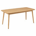 Tavolo da pranzo rettangolare in legno naturale 150x90x75 cm