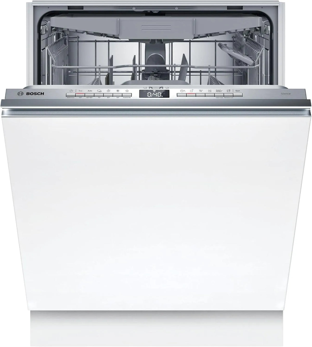 Bosch Serie 4 SMV4HVX14E Lavastoviglie, 60 cm, da incasso, dimensioni personalizzabili, silenzioso, Motore EcoSilence Drive, 1 coperti, 14 coperti