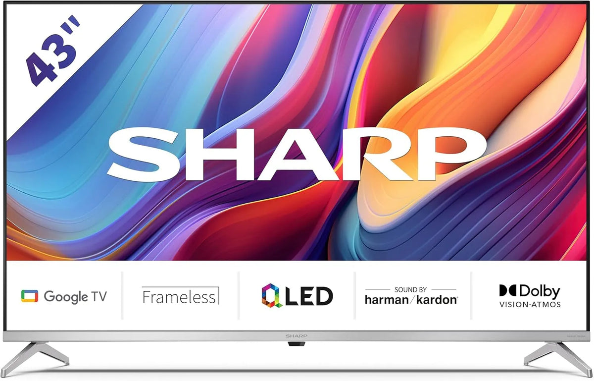 Google 43GP6265E Smart TV, 43 pollici, televisore, 4K UHD, QLED, tecnologia Quantum Dot