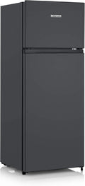 Severin Congelatore, 206 L, 40 dB, vano congelatore, freezer verticale, nero, 2 ripiani regolabili in altezza, DT 8762, congelatore a doppia porta