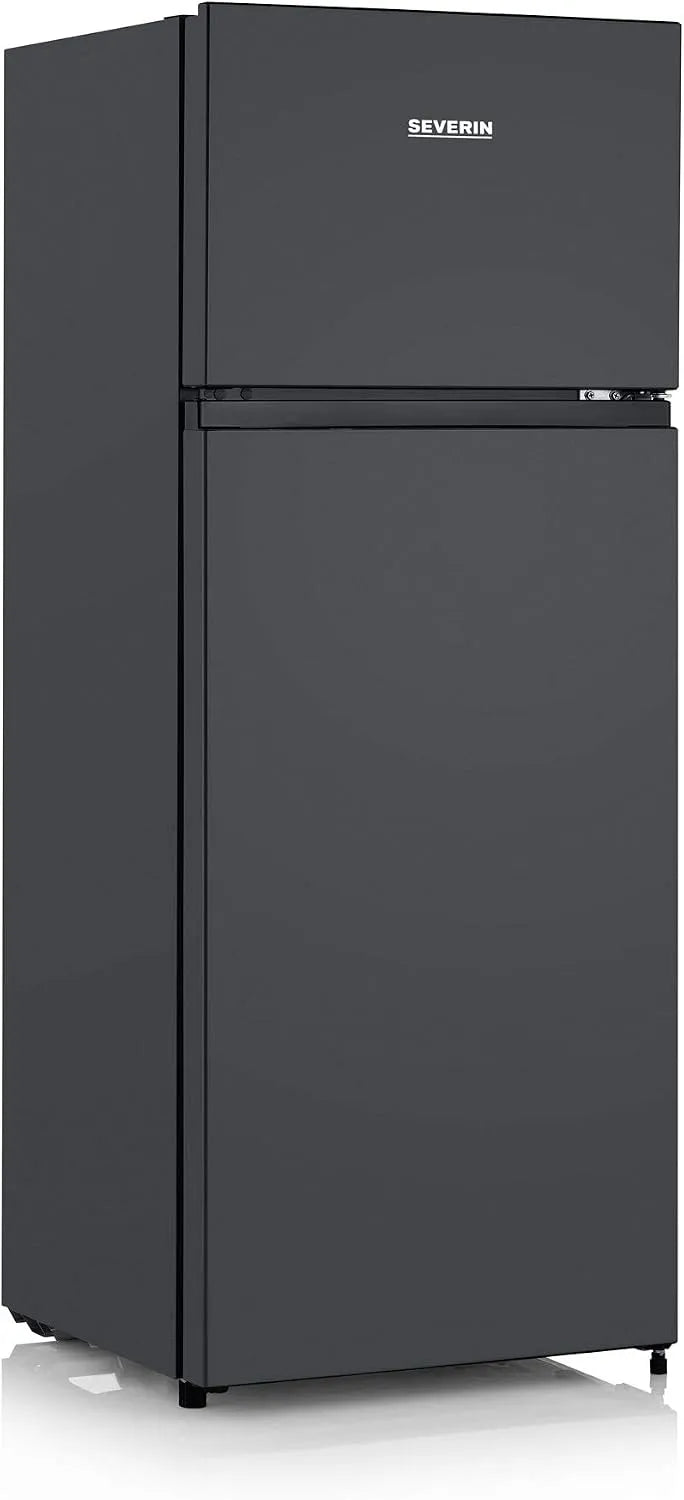 Severin Congelatore, 206 L, 40 dB, vano congelatore, freezer verticale, nero, 2 ripiani regolabili in altezza, DT 8762, congelatore a doppia porta