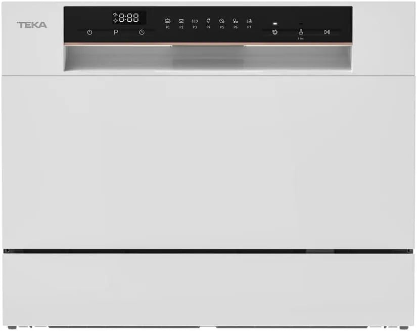 Lavastoviglie, 7 programmi, Display LED, LC 24700, TEKA Lavastoviglie Compatto di Libero Installazione 6 Posate