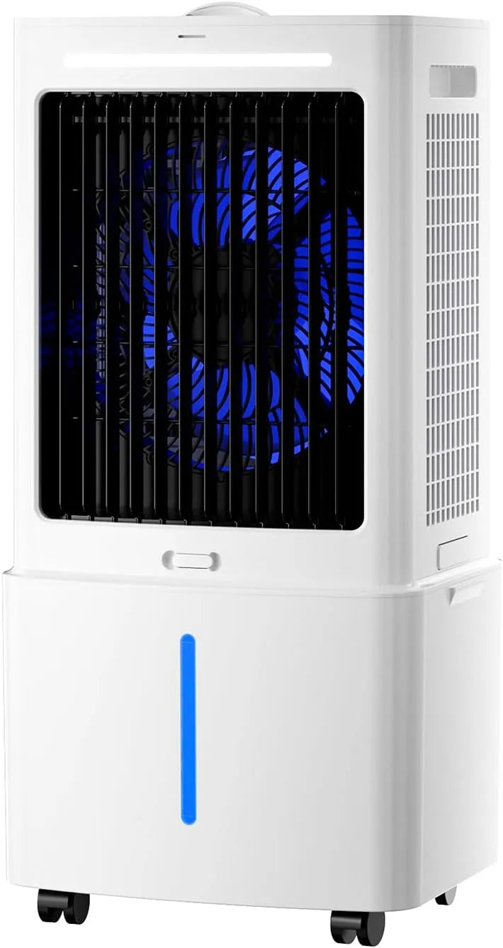 Condizionatore 3-in-1 12h, portatile, timer, 3 velocità, ampio serbatoio, Mini Aria Condizionata con Serbatoio d'acqua da 6, 6 Galloni, Telecomando