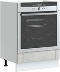 Forno a microonde, 60 x 46 x 81, 5 cm, grigio, autoportante, con spazio per microonde e forno, compatto