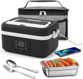 Prodotto Scaldavivande a Batteria Ricaricabile 1L Lunch Box Elettrico, Scaldavivande Elettrico Portatile, Scalda Vivande per Adulti in Acciaio