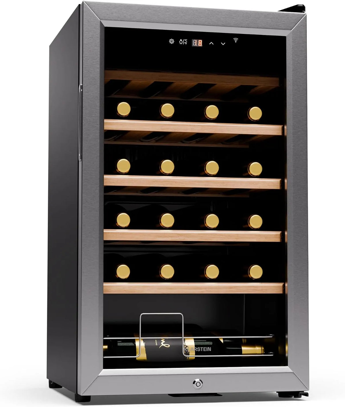 Klarstein Frigorifero, 24 bottiglie, touch, Wi-Fi, illuminazione LED, 2 zone di temperatura, Shiraz Premium Smart 24, controllo WiFi