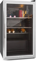 Klarstein Frigorifero, 80 L, vetro, argento, KLARSTEIN Beersafe 80 L Frigorifero per Bevande con Porta in Vetro