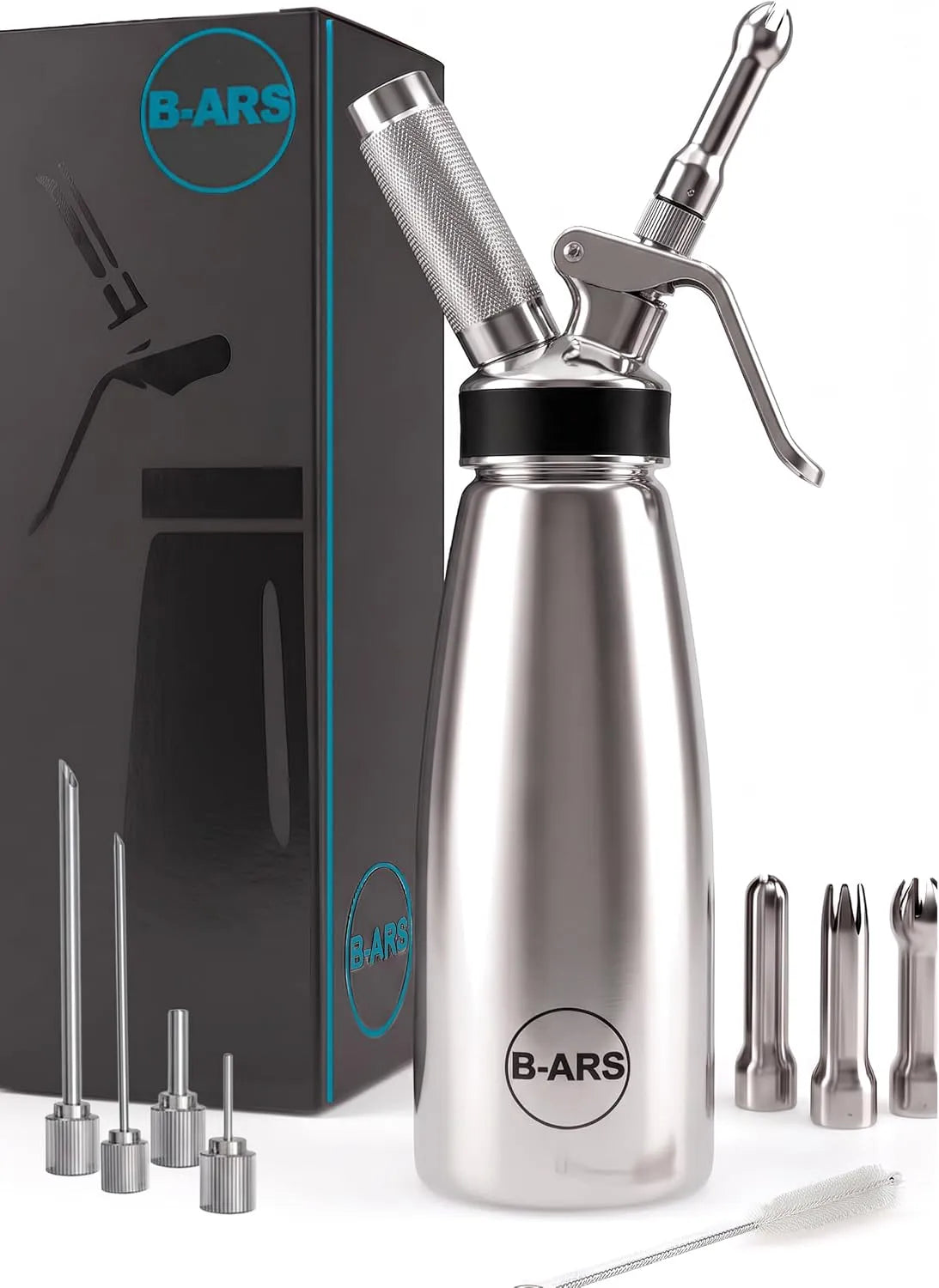 Prodotto Panna e Spume, B-ARS Sifone da Cucina Professionale 1L Acciaio Inox