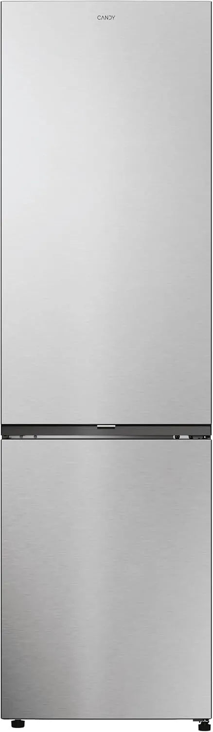 Candy CNCQ2T620EX Frigorifero combinato, 409 L, 38 dB, No Frost, acciaio inox, frigo con congelatore, Fresh 0°C Area, H 205 cm, Adaptive Humidity Area