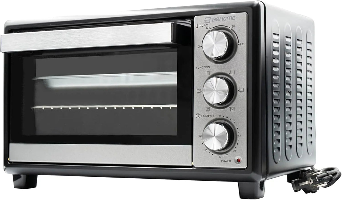 Forno elettrico, 20 L, timer, compatto, rivestimento antiaderente, 2 zone di temperatura, Timer 60 min, Temperatura fino a 230°, BEHOME Fornetto