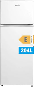 Frigorifero, 204 L, COMFEE' RCT210WH2, 2 zone di temperatura, bianco, Luce LED, Controllo della Temperatura Regolabile