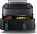 Philips Friggitrice ad aria, 9 L, pannello IPS, vapore, Philips Airfryer 5000 - Friggitrice ad aria Doppio Cestello 9L