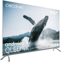 Cecotec VQU30075+S TV11 Smart TV, 75 pollici, televisore, 4K UHD, QLED, HDR, senza cornice, Android OS, Dolby Vision & Atmos, HDR10, 2023, HBBTV