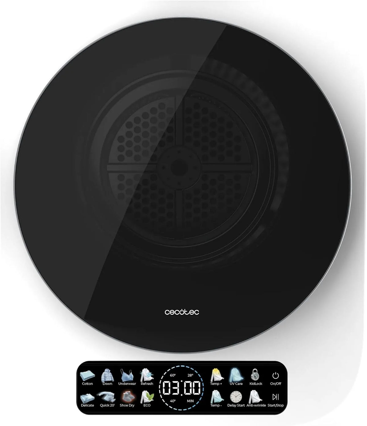 Cecotec Bolero DressCode Dry 3400V. Asciugatrice, 8 programmi, 3 kg, portatile, Funzione UV Care, Asciugatura Automatica Intelligente, Dry Shoe Pro