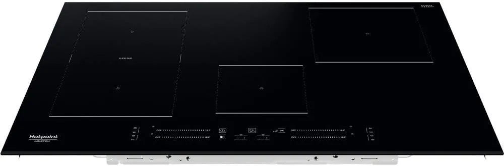Piano cottura a induzione, 77 cm, 4 fuochi, piastra a induzione, nero