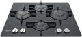 Prodotto 60 cm, Hotpoint FTGHG 641 D, HA, 4 fuochi, Nero, griglie in ghisa