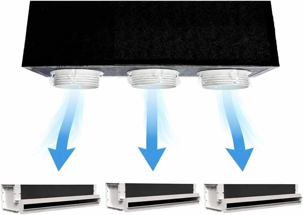 Condizionatore, 300 mm ideale anche per trattemento aria Vmc, Kit Plenum per Condizionatore Climatizzatore Canalizzato in poliuretano espanso a 3 vie