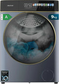 Cecotec Bolero DressCode 8900 Lavatrice, 10, 3 pollici, 11 programmi, 8 kg, classe energetica A, Inverter, acciaio inox, Acciaio 1400 Giri, SteamMax