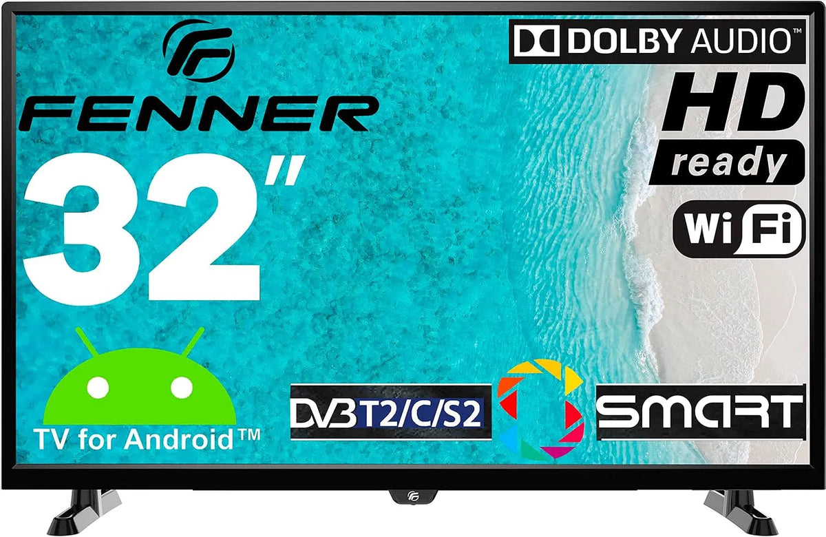 Smart TV H265 FN3222HV, 32 pollici, televisore, audio Dolby, Wi-Fi, Android OS, DVB-T2, HEVC Main 10 Bit, Sistema Operativo Android 11, App Store