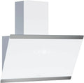Klarstein Cappa aspirante, 60cm, 578 m3/h, cappa da cucina, inclinata, scarico e ricircolo, touch, bianco, Silenziosa: 34, LED, Touchscreen, 5 dB