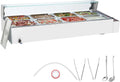 VEVOR 8 L, 2 Dimensioni Ciascuno, Scaldavivande Commerciale con 8 Recipienti, Tavolo a Vapore Elettrico con Copertura in Vetro 1700 W Scaldavivande