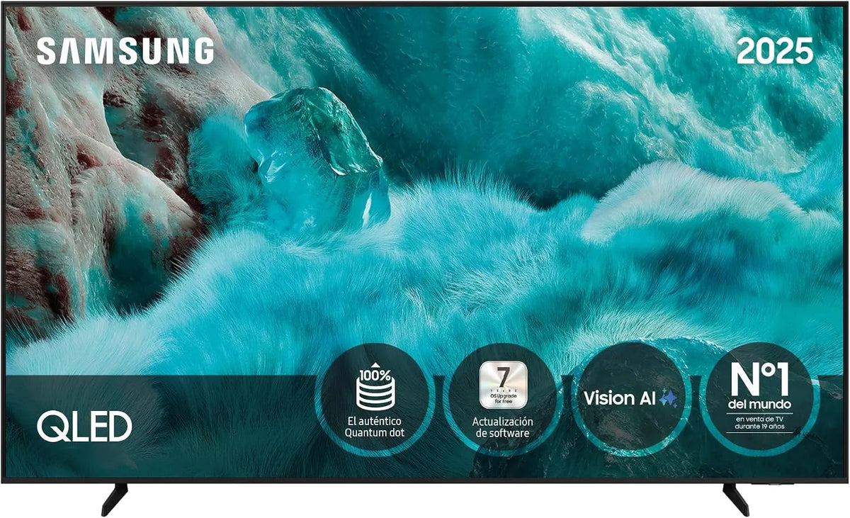 Samsung TQ75Q7F Smart TV, 75 pollici, televisore, 4K UHD, QLED, HDR, Versione Francese, Spagnola, Portoghese