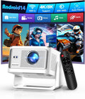 Proiettore 1080P, portatile, 4K UHD, videoproiettore, 600 ANSI, 1080P Nativo, Alwtniet Mini Proiettore Portatile 4K 8K Supporto