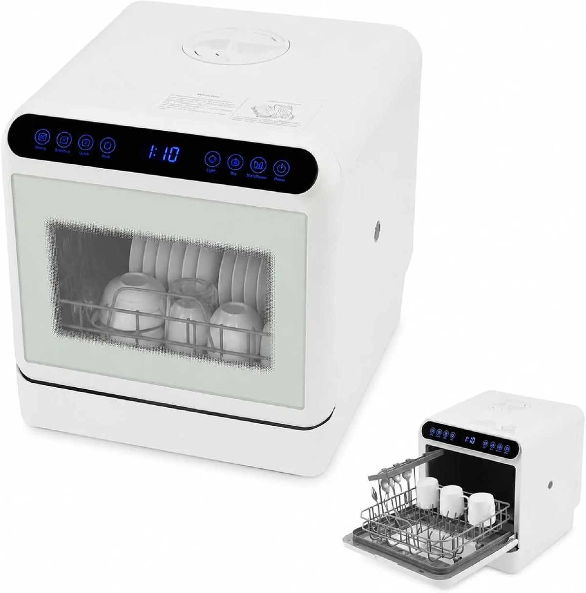 Dell Lavastoviglie, touch, per appartamenti, mini lavastoviglie per 4-6 persone, Lavastoviglie da tavolo, circolazione dell'aria calda, campeggio