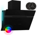 Klarstein Cappa aspirante, 60cm, 600 m3/h, 52 dB, classe energetica A, cappa da cucina, scarico e ricircolo, montaggio a parete, touch, nero, ora