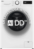 LG D2R3S08AIDD Lavasciuga, 5 kg, classe energetica A, lavatrice, asciugatrice, Inverter, stretto, bianco, 1200 giri, 5kg Serie R3 Classe A-10%