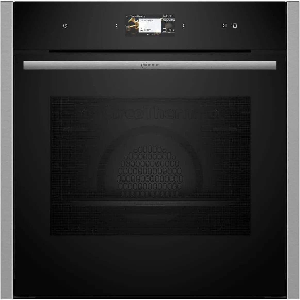 NEFF B24FS33N0 N90 Forno elettrico, 60 x 60 cm, da incasso, touch, vapore, nero, Slide&Hide, termometro per arrosti, Soft Open & Close, colore: Nero