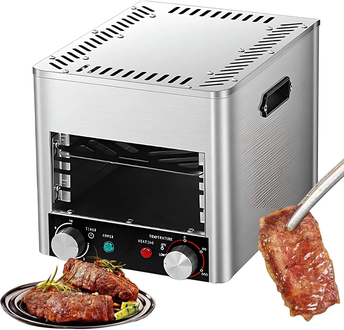 Prodotto grill di bistecca in acciaio inossidabile con tempo di 10 minuti e 800 °C, 1472 °F Regolazione della temperatura, Forni di bistecca