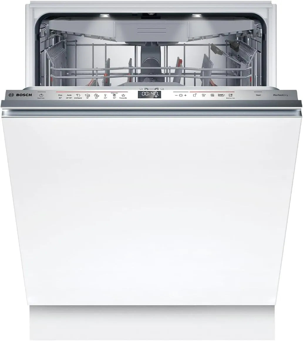 Bosch Serie 6 SBV6ZCX16E Lavastoviglie, 60 cm, incasso totale, cesti Max Flex Rackmatik, completamente integrato, cassetto portaposate, prodotto in