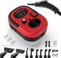 Pulitore a vapore 1200ml, portatile, ampio serbatoio, uso su pavimenti, cucina, auto, finestre e divano, rosso, Vaporetto ad Alta Pressione, Bagno