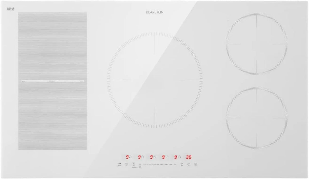 Klarstein Piano cottura a induzione, 5 fuochi, 9000 W, piastra a induzione, touch, professionale