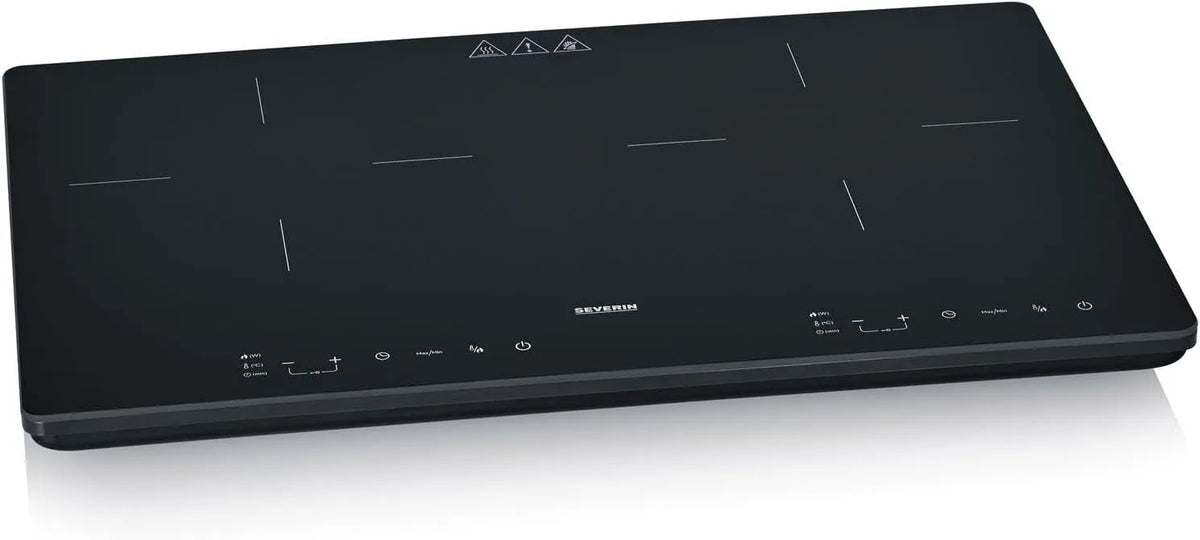 Severin Piano cottura elettrico, 3400 W, piastra elettrica, DK 1033, SEVERIN Piastra Induzione Doppia, Piano in Vetroceramica