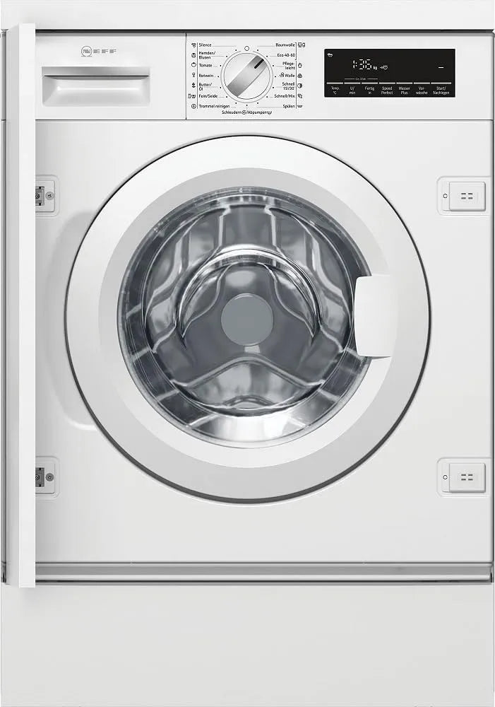 NEFF W6441X1 Lavatrice, 60cm, 8 kg, da incasso, aquaStop, bianco, Speed Perfect, 1400 U/min, Neff W6441X1 8kg Einbau Waschmaschine, 60cm breit