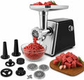 Accessorio per elettrodomestico, 2000 W, Tritacarne, professionale, acciaio inox, 3 Piastre di Tritatura, Accessorio per Salsicce e Kubbe, Facile da