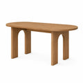 Tavolo da pranzo ovale in legno di quercia 200x100x75 cm