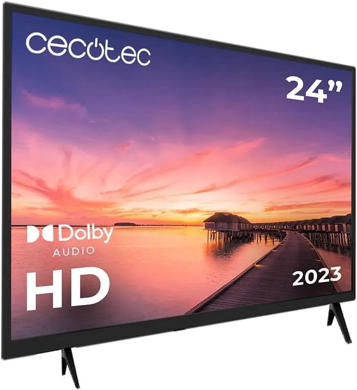 Cecotec Series 0024 Smart TV, 24 pollici, classe energetica E, televisore, HDMI, USB, Sistema Dolby, Risoluzione Immagini e Video Ottima, Telecomando
