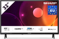 Sharp 32FA2E Smart TV, 32 pollici, televisore, audio Dolby, HDMI, USB, DVB-T/T2, S2, 2 porte USB, 3 porte HDMI
