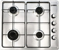 Piano cottura a gas, 60 CM, 4 fuochi, LAREL PIA.L545X, da incasso, acciaio inox, fornello a gas