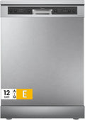 Lavastoviglie, 60 cm, 6 programmi, libera installazione, acciaio inox, Midea Lavastoviglie Libera Installazione 12 Coperti 6 Programmi 60 cm Inox