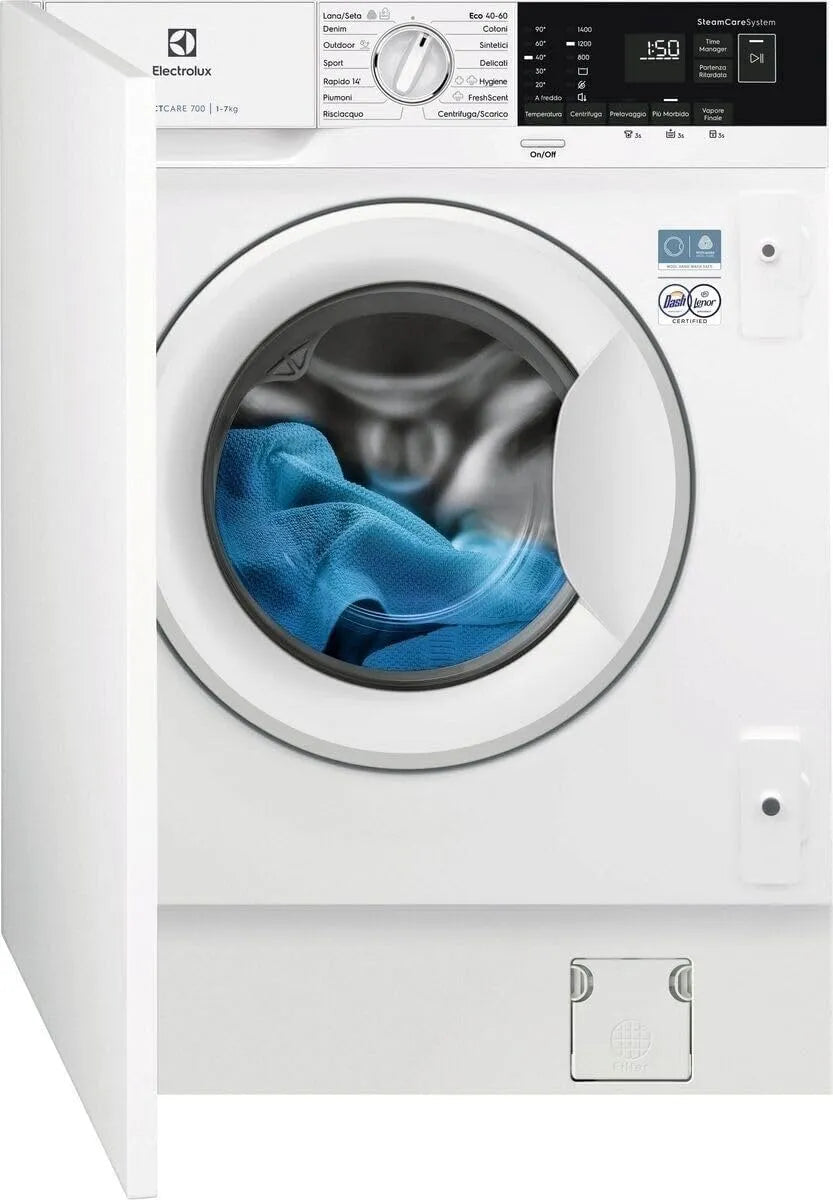 Lavatrice EW7F7BBI, 7 kg, classe energetica E, da incasso, vapore, EW7F7BBI - Lavatrice 7 Kg Installazione da Incasso 1351 Giri Vapore Classe