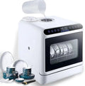 Dell Lavastoviglie, 5 L, 6 programmi, touch, ampio serbatoio, ideale per camper e appartamenti, Mini lavastoviglie da banco con asciugatura automatica