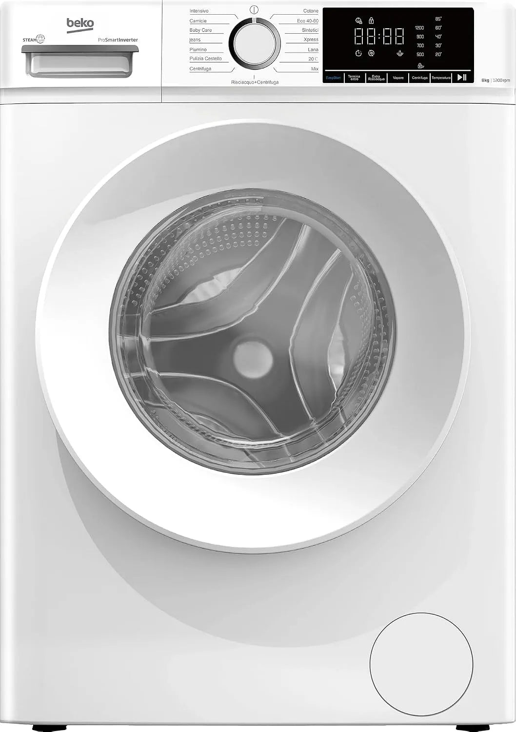 Lavatrice BMX8126DW, 8 kg, classe energetica E, libera installazione, Inverter