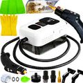 Pulitore a vapore, 2500 W, vapore pressurizzato, multiuso, portatile, uso su pavimenti, cucina, auto, finestre e divano, bianco, 2500W 9 Velocità