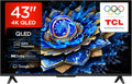 Google 43T69C Smart TV, 43 pollici, televisore, 4K UHD, QLED, HDR, audio Dolby, TCL, Google TV con Dolby Atmos