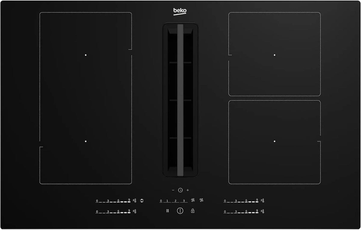 Beko Piano cottura a induzione, 80 cm, piastra a induzione, da incasso, nero, Beko HIXI 84700 UF Nero Da incasso 80 cm Piano cottura a induzione 4